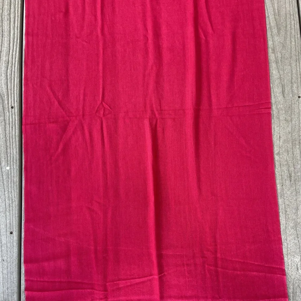 Bloomingdale’s Fuchsia Pink Cashmere Silk Scarf Oversized Wrap Shawl Fringe